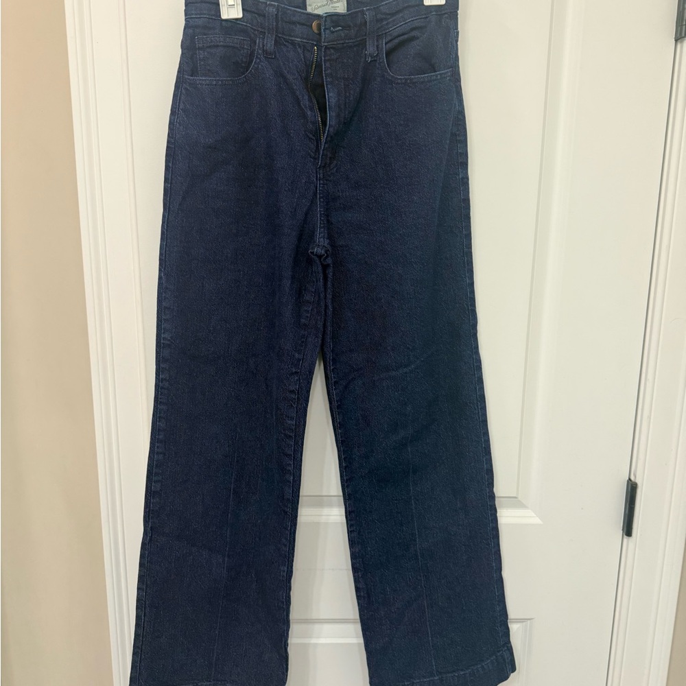Universal Thread Dark Blue Flare & Wide Leg Jeans - Picture 3 of 5